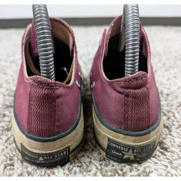 Vintage Converse Chuck Taylor Sneakers Mens 4.5 Maroon 60s 70s Low Top USA Made - Picture 3 of 10